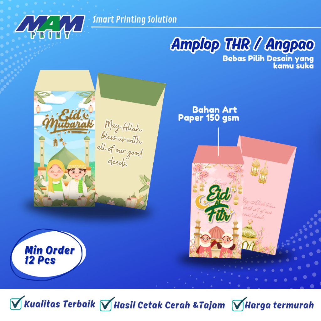 

Angpao / Amplop Idul Fitri print / Cetak Amplop Lebaran 2025