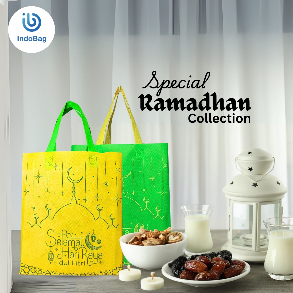 

Indobag - Tas Spunbond Lebaran Goodie Bag Hampers Lebaran - Tas Sembako Idul Fitri