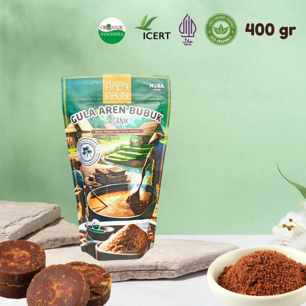 

Gula Aren Bubuk Asli Organik Premium. Arenga Brown Sugar