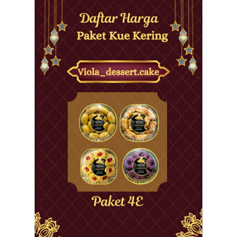 

PaketHampers 4E / Kue Kering Lebaran / Viola Dessert.cake/Bright Shine Cookies