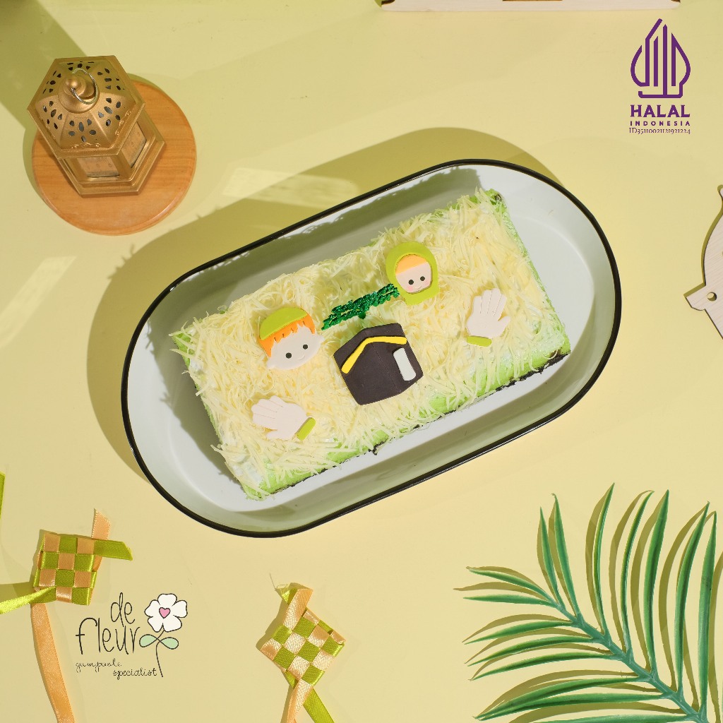 

Gumpaste hiasan kue lebaran ka'bah