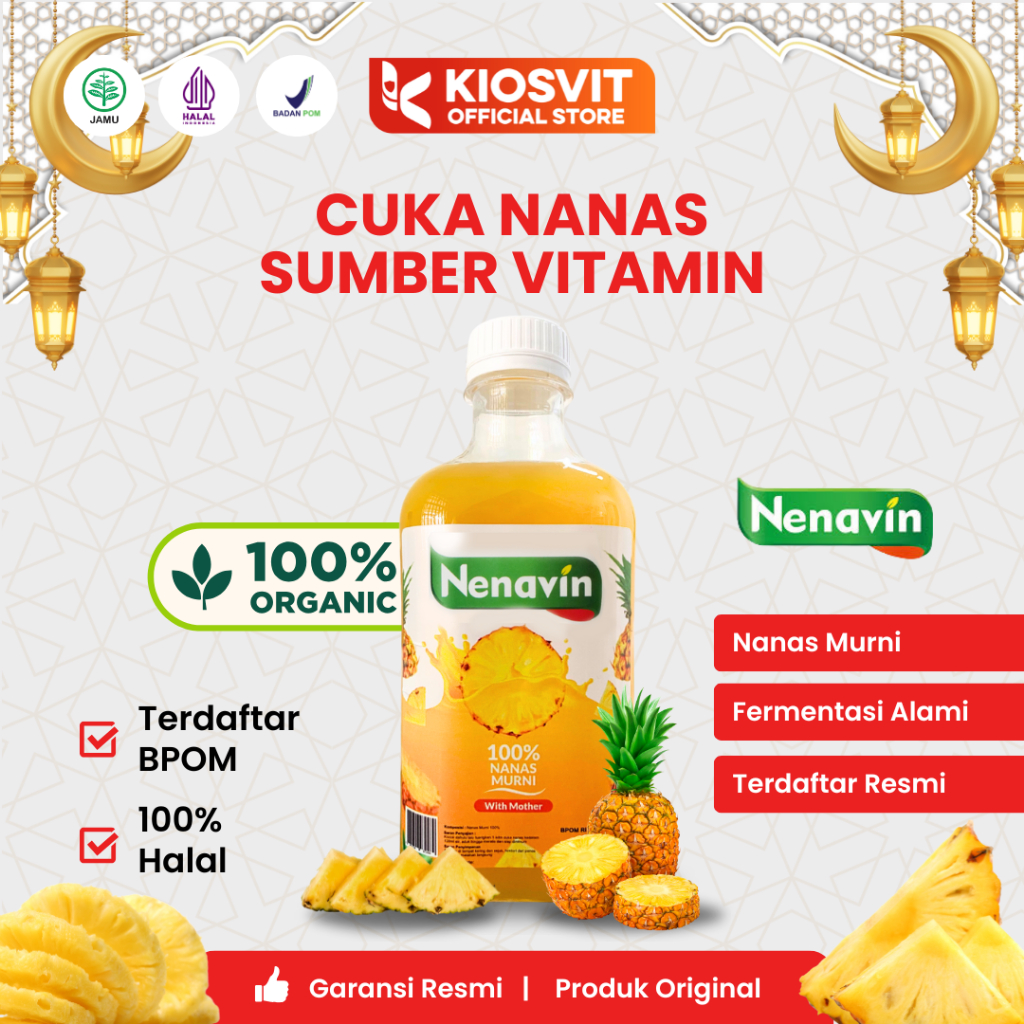 

Nenavin - Cuka Nanas Sumber Vitamin Turunkan Gula Darah - 1 Box
