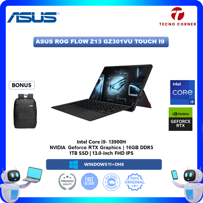 ASUS ROG FLOW Z13 GZ301VU TOUCH I9 13900H RTX4050 6GB/ 16GB 1TB
