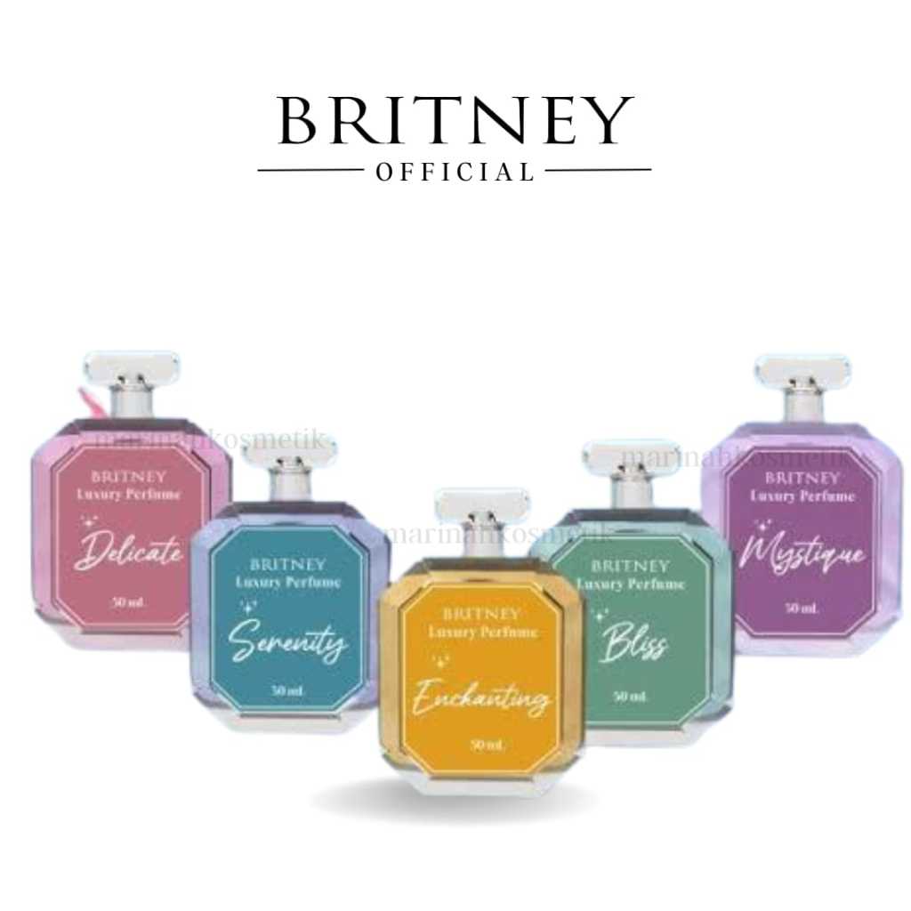 Britney Luxury Parfume / Parfume Wanita / Varian Bliss / Delicate / Enchating / Mystique  / Serenity