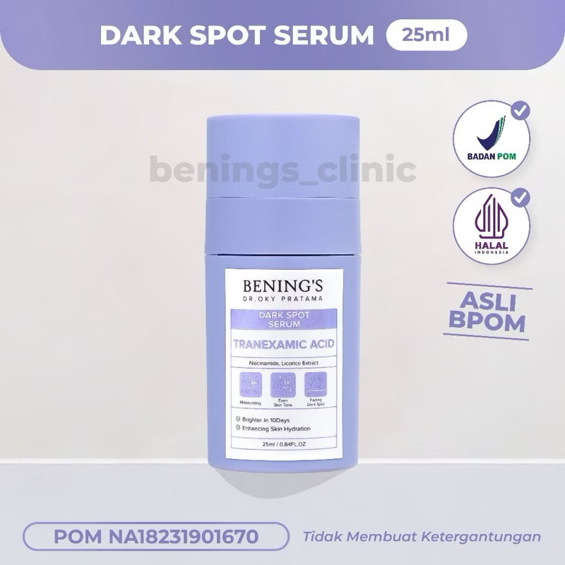 Bening's Dark Spot Serum (serum diamond) | menyamarkan flek hitam, bintik bintik hitam bekas jerawat