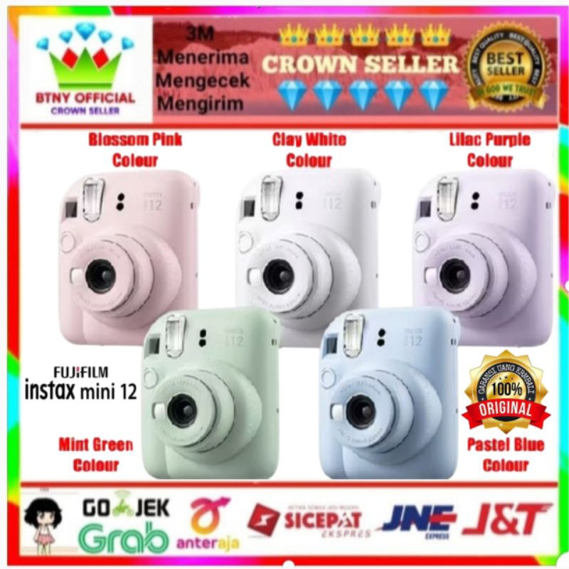 Fujifilm Instax Mini 12 Kamera Instant Garansi Resmi - Fujifilm Instax Mini 12 Camera Instant