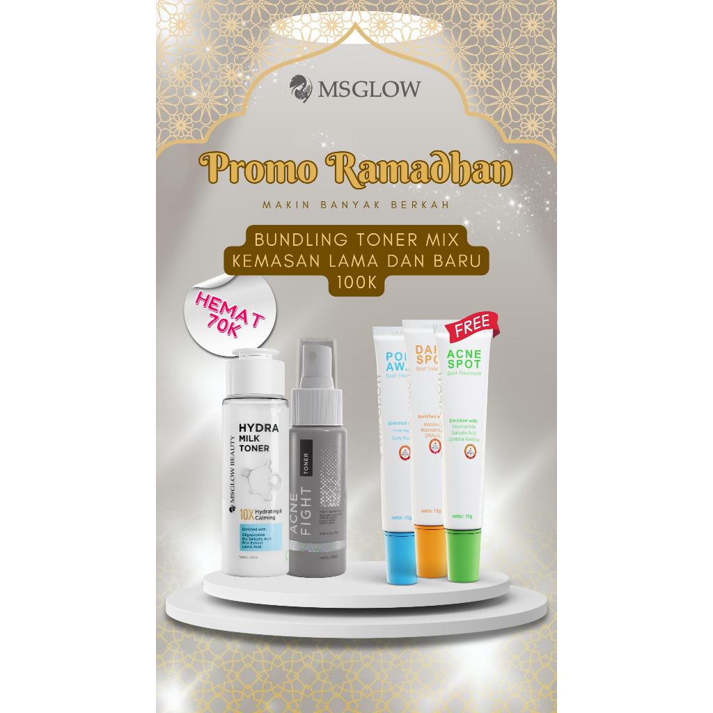 MS GLOW TONER CAVIAR TONER WCD DAN WHITENING DAY CREAM