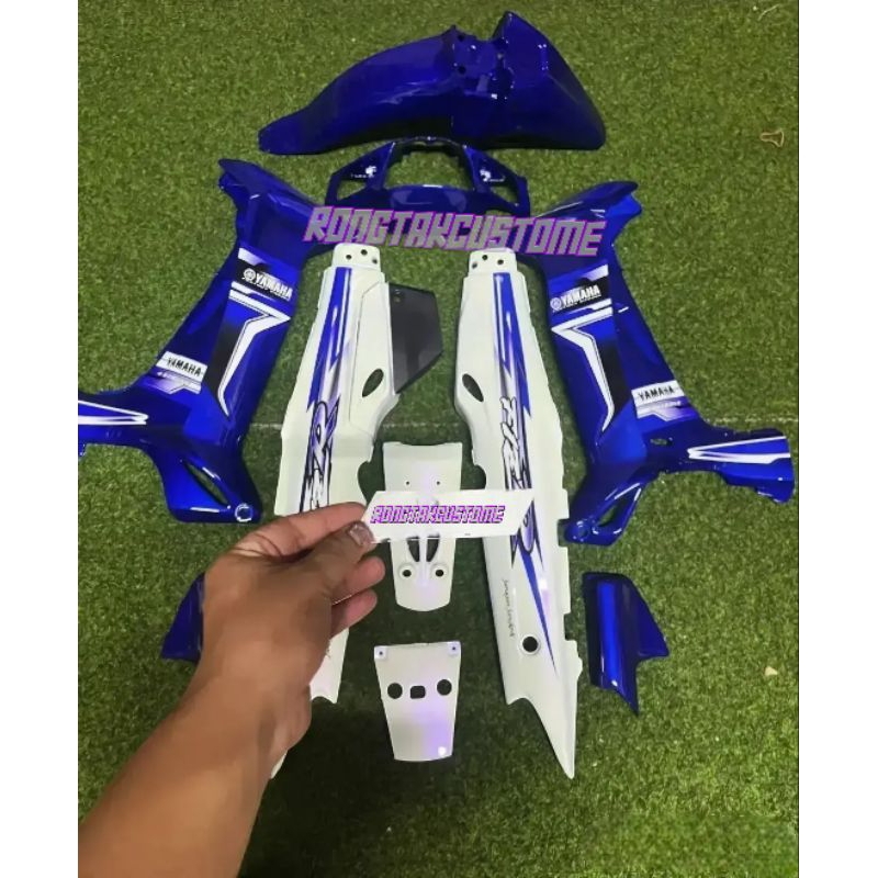 cover body fiz r f1zr fizr custom biru putih lembayung ungu full set halus fiz r f1zr fizr lembayung