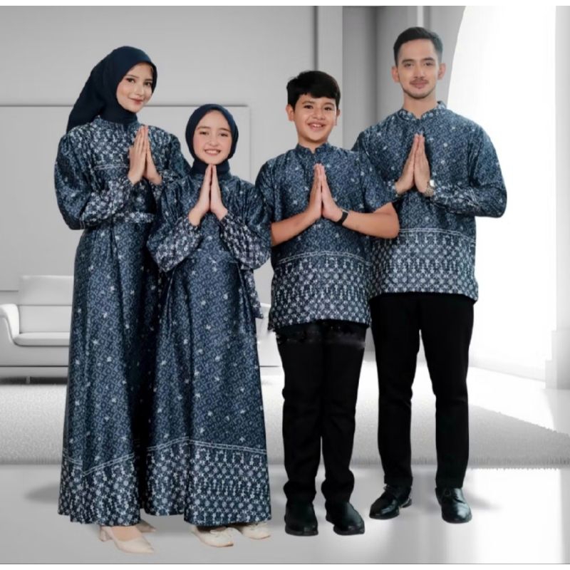 Baju dress gamis couple family 2026 set sarimbit lebaran 2026 oneset setelan pasangan suami istri wa