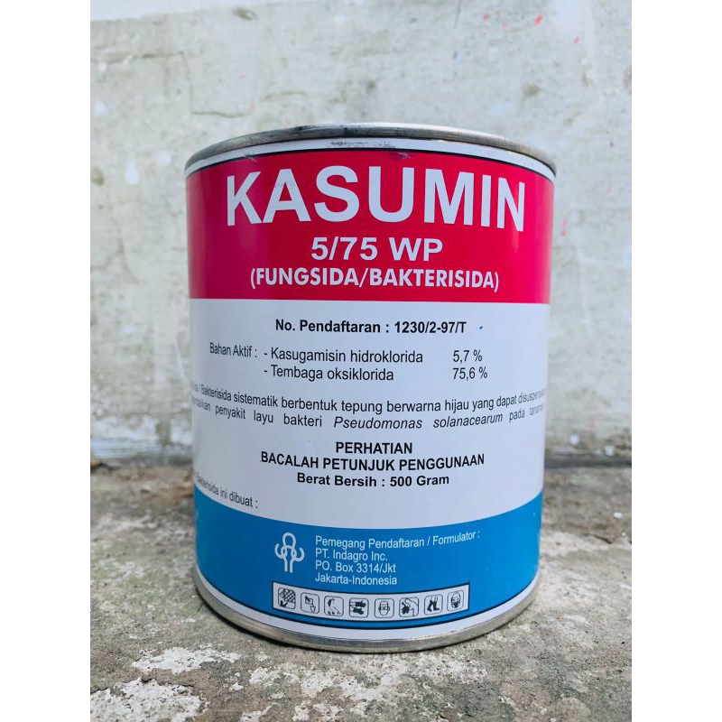 Fungisida tembaga oksiklorida KASUMIN 5/75 WP isi 500gr dari INDAGRO
