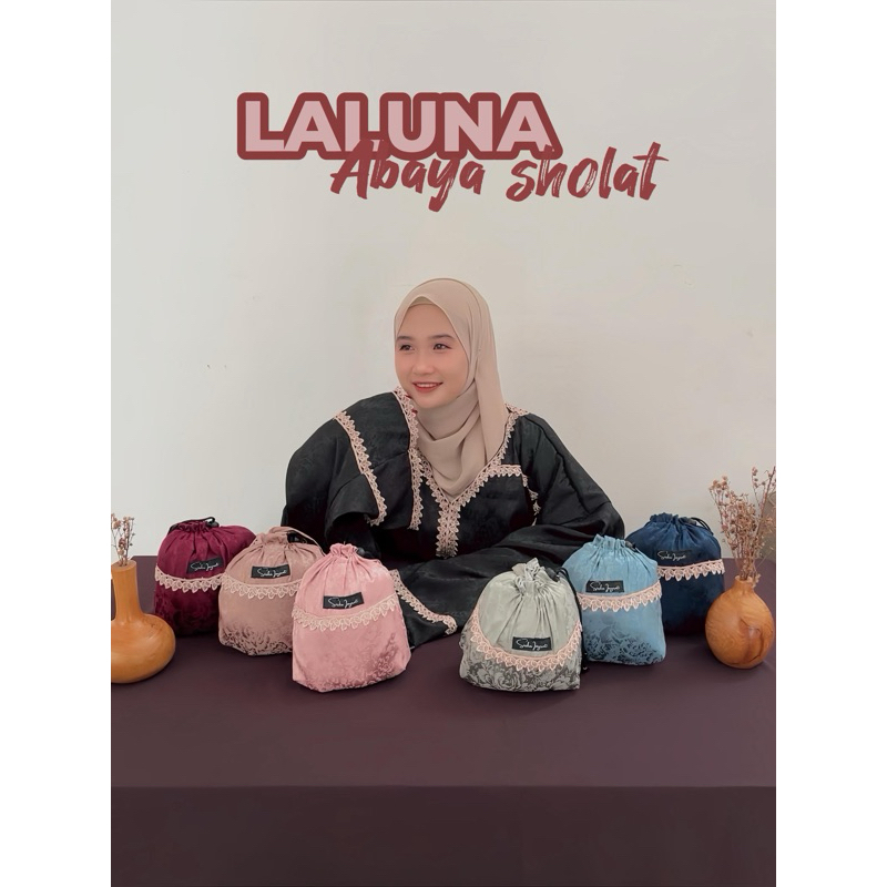Mukena Abaya Sholat 354 - Abaya Sholat Laluna Emboss Silk