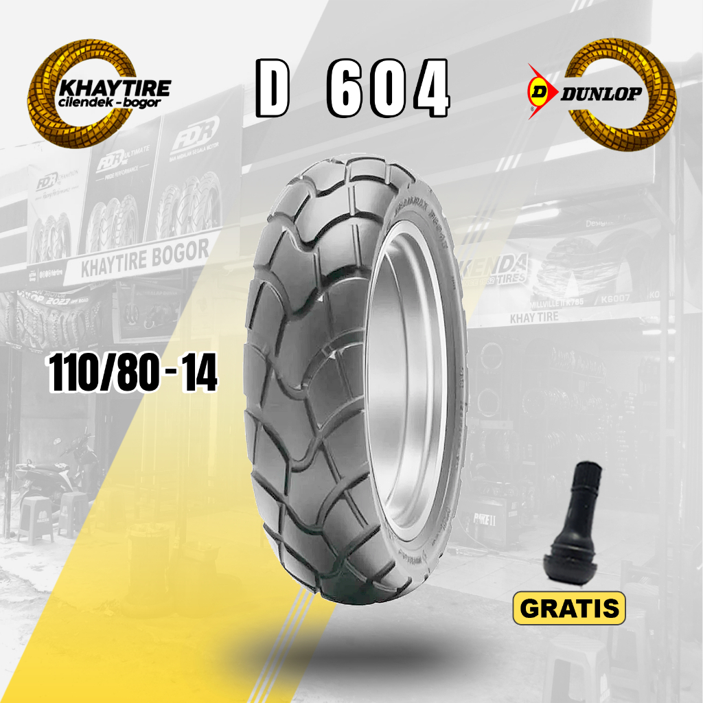 Ban Depan Motor Adv-Pcx 160 DUNLOP D604 110/80 Ring 14 Tubeless