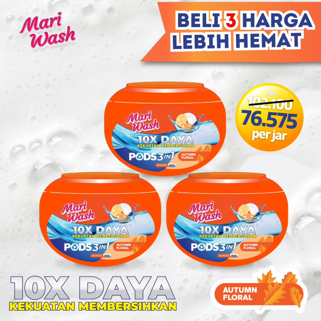 MARI WASH Pods 3in1 PAKET ISI 3 - Autumn Floral