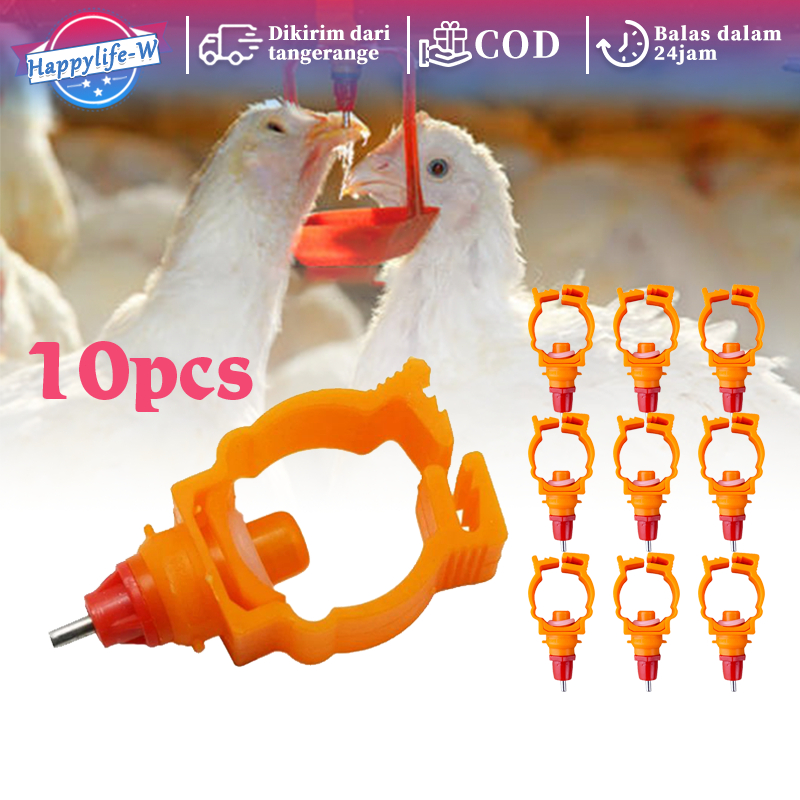 Nipple Ayam Otomatis 10pcs Nepel Minum Ayam Petelur Alat Minum Unggas Niple Drinker