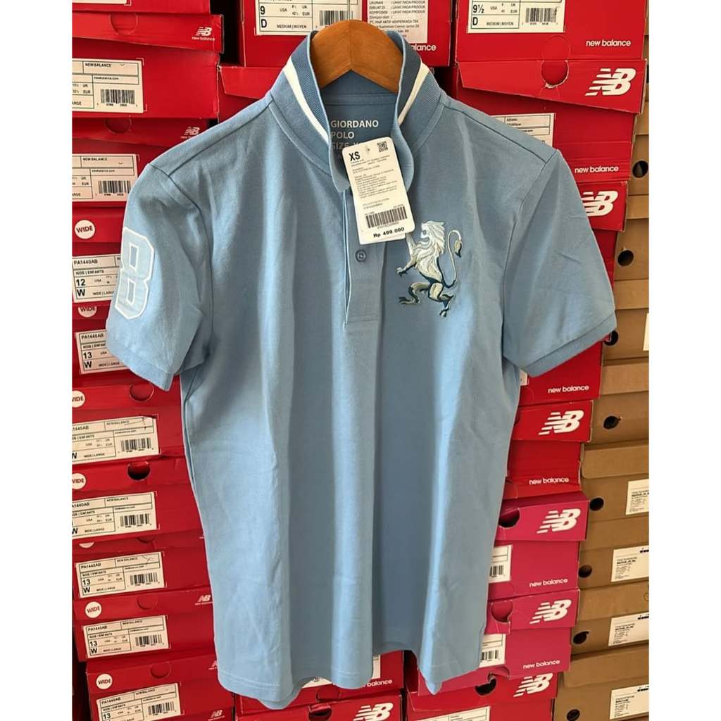 Giordano Poloshirt 3d Lion Man Pria 100% Original Store