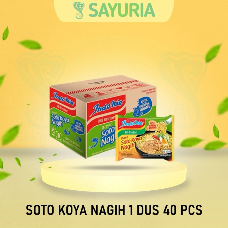 

INDOMIE SOTO KOYA NAGIH 1 DUS ISI 40 PCS