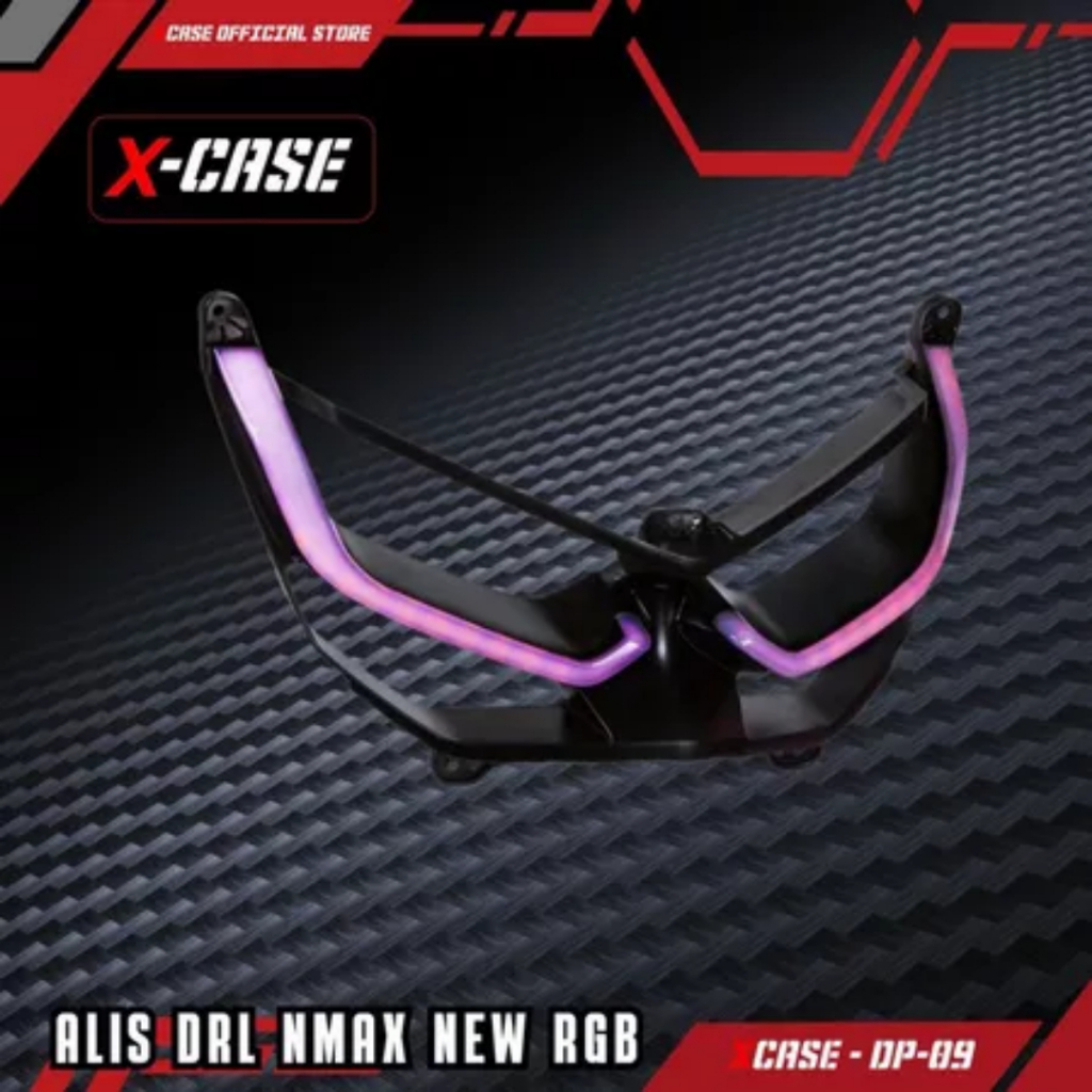 Lampu Alis Depan Nmax New Lazy Rgb X-Case + Koin Magnet