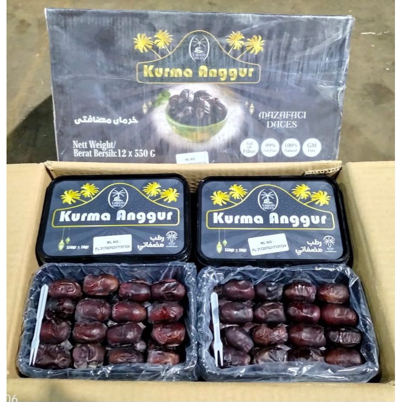 

Kurma YAMATO Anggur Premium Black Diamond Daging tebal iran empuk -+600gram MPASI BUSUI NABEEZ MADU MESIR BERGIZI