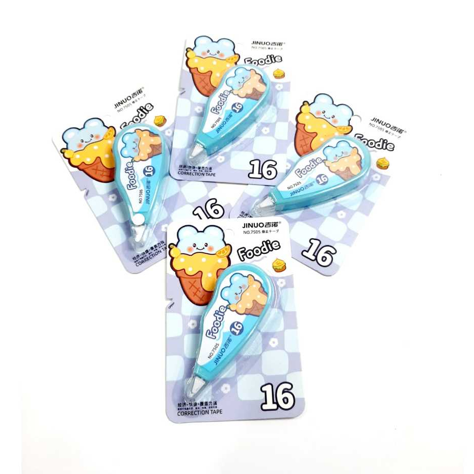 

Harga Gosir (1pcs) Correction Tape Pita Kertas JINUO N0-7050 / CT-SQ07 SQUEEZY