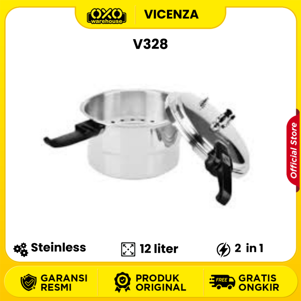 NEW Vicenza Panci Presto 12 Liter V328 Garansi Resmi