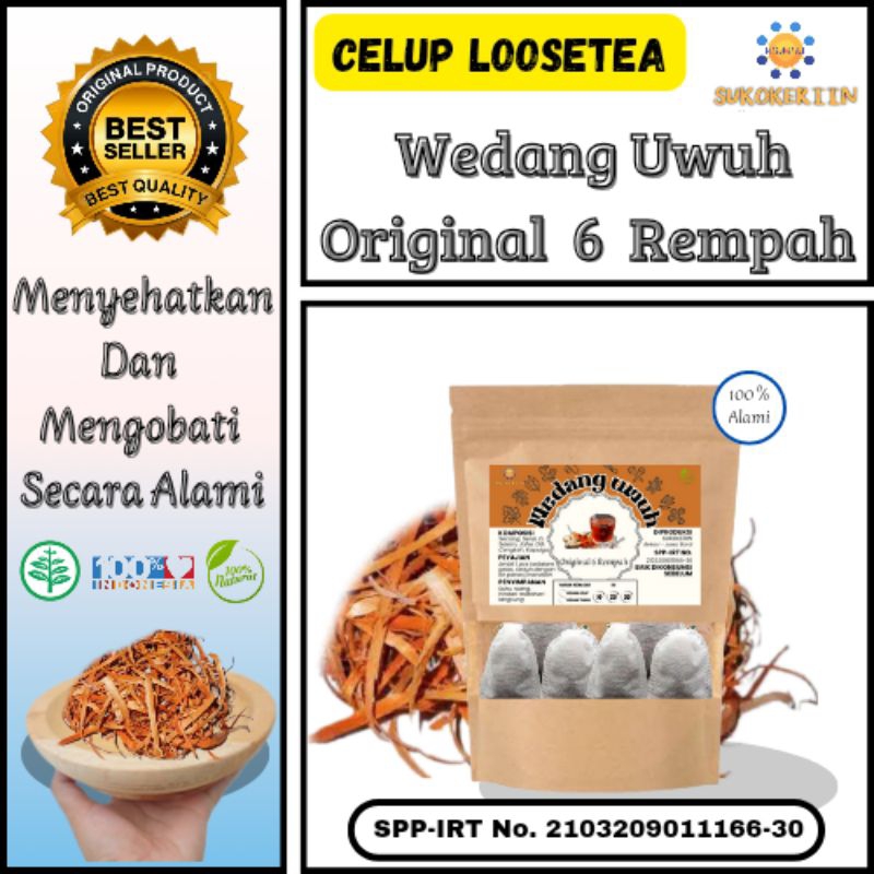 

Wedang Celup : Wedang Uwuh Original Komplit 6 Rempah Asli - Isi 10 & 20 Kantong Loose Tea Celup