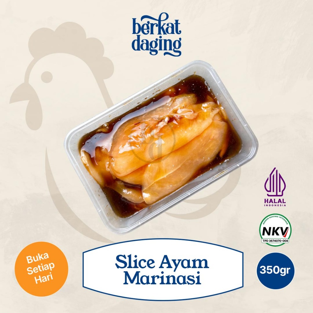 

Ayam Slice Marinasi Bumbu Bulgogi Teriyaki Blackpepper BBQ - 350gr - Marinated Chicken - Berkat Daging
