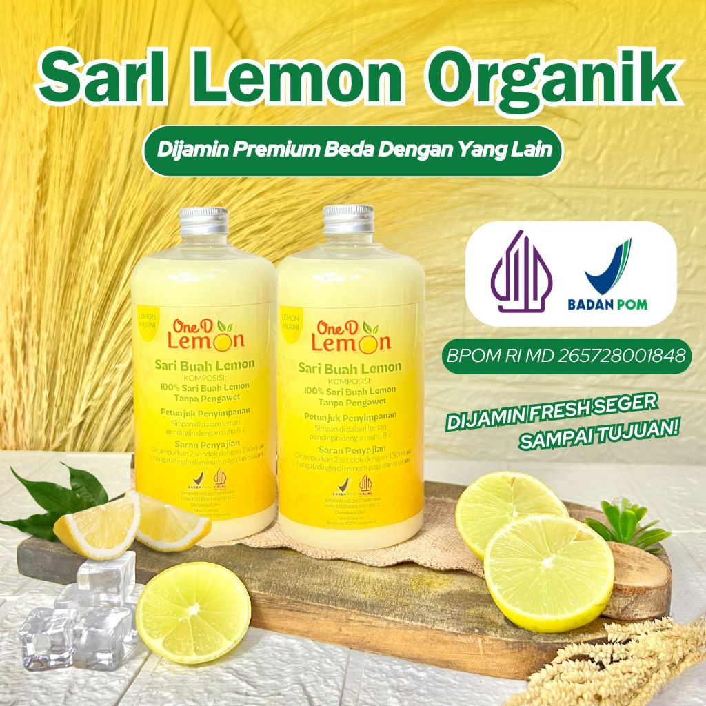 

PAKET 2 BOTOL OneD Sari Lemon 500ML Murni Alami 100% Untuk Detoks Dan Diet Alami New