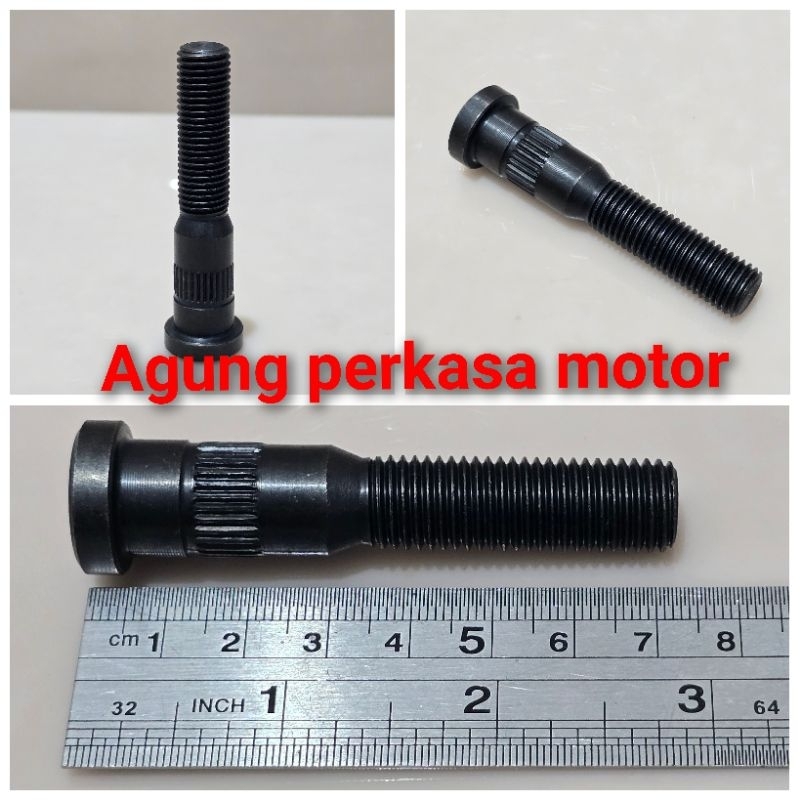 Baut roda toyota hardtop disc brake (panjang baut 7,3cm)
