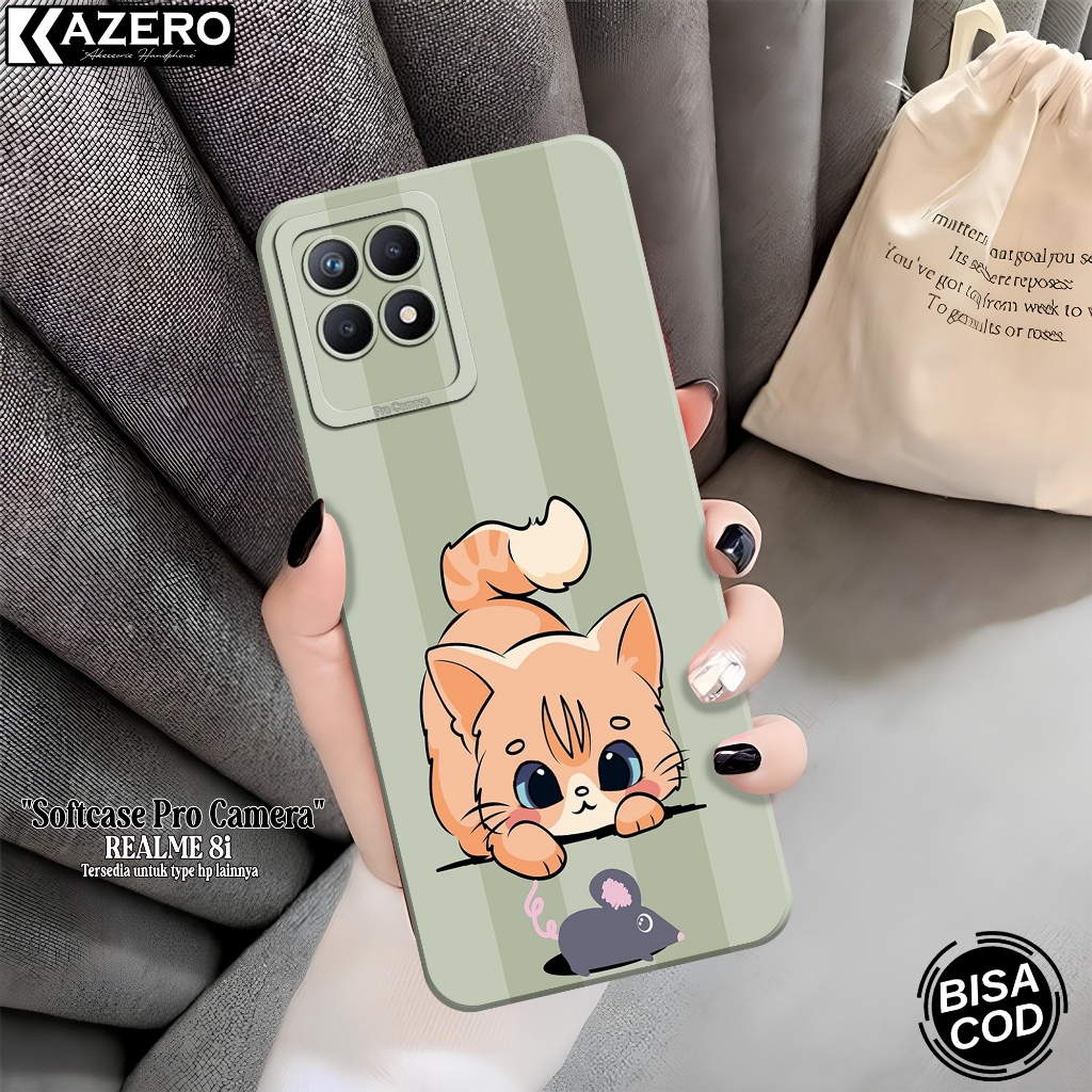 Silikon HP Realme 8i - Fashion Case Kucing - Softcase Realme 8i - Case Realme 8i - Kesing Realme 8i 