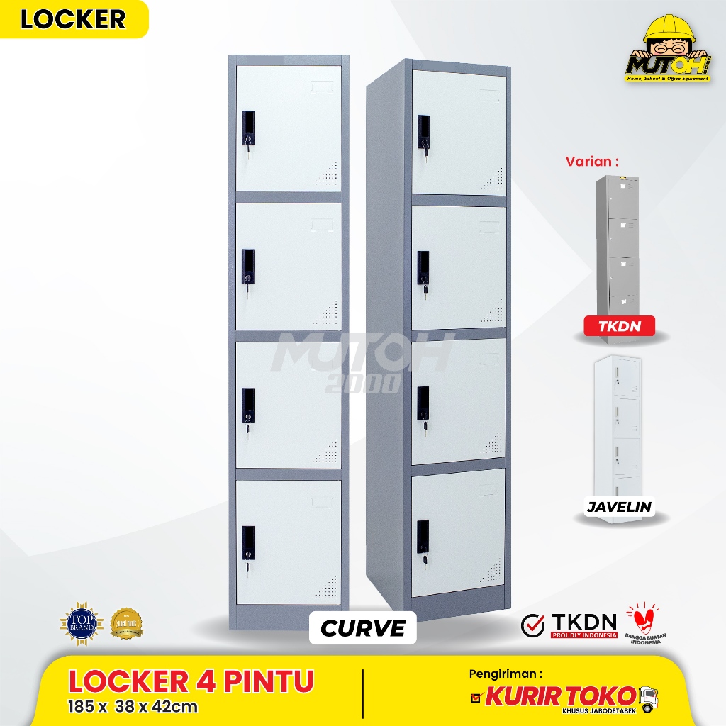 LOKER LOCKER BESI 4 PINTU SINGLE | MUTOH REKOMENDASI