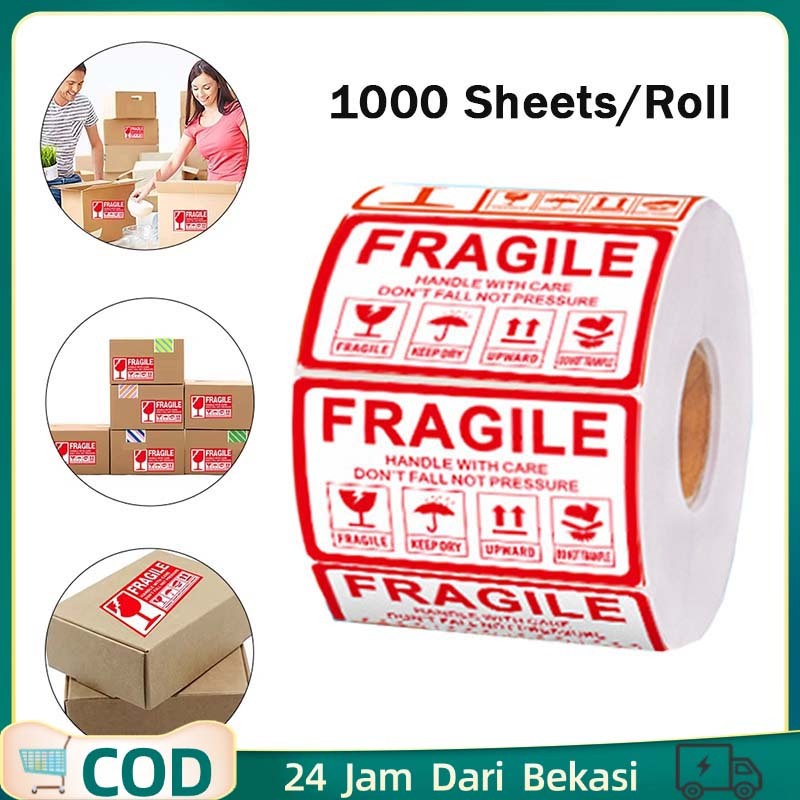 

Label Fragile Isi 1000 Fragile Stiker Sticker Fragile Kecil 60 X 40 mm Sticker Fragile Roll