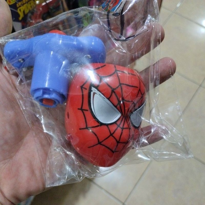 oketoys mainan gasing lampu spiderman gasing bola gasing doraemon