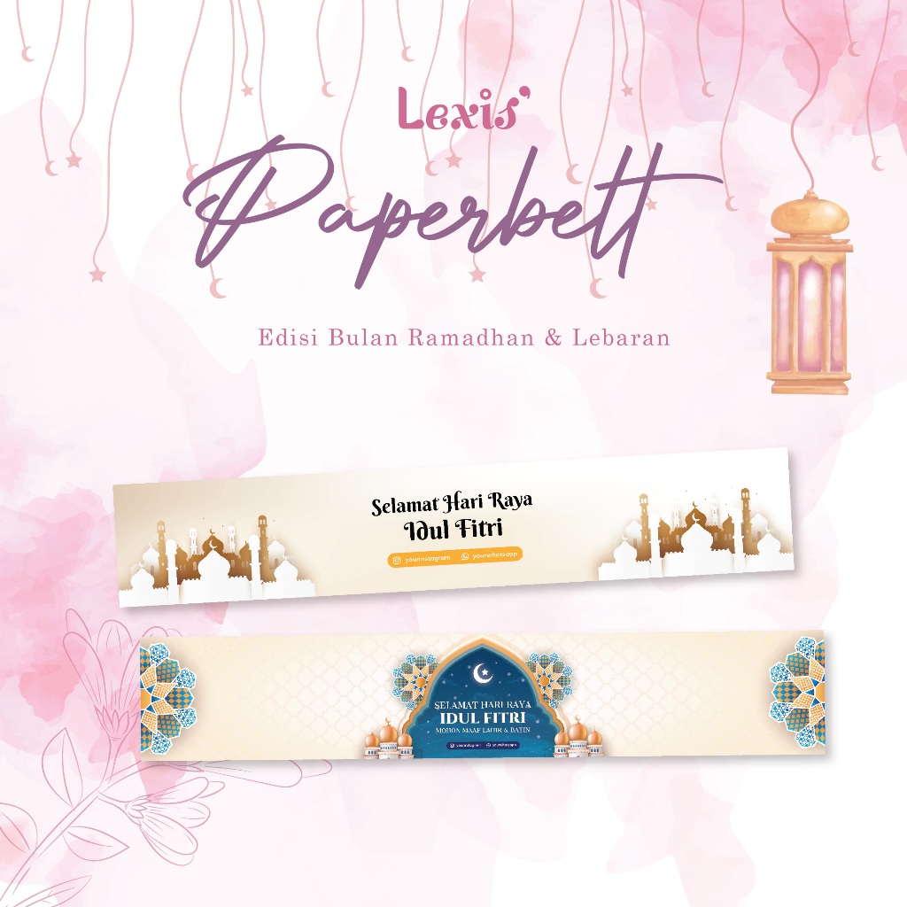 

Paperbelt Puasa & Lebaran / Paper Sleeve / Label Segel Box / Label Idul Fitri / Paper belt