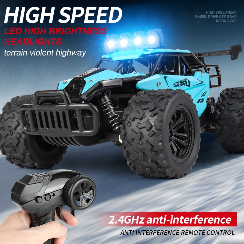 Mobil Remote Control Offroad Full Propo Rc Mobil Ban Besar Dengan Lampu Led Bahan Alloy Frekuensi