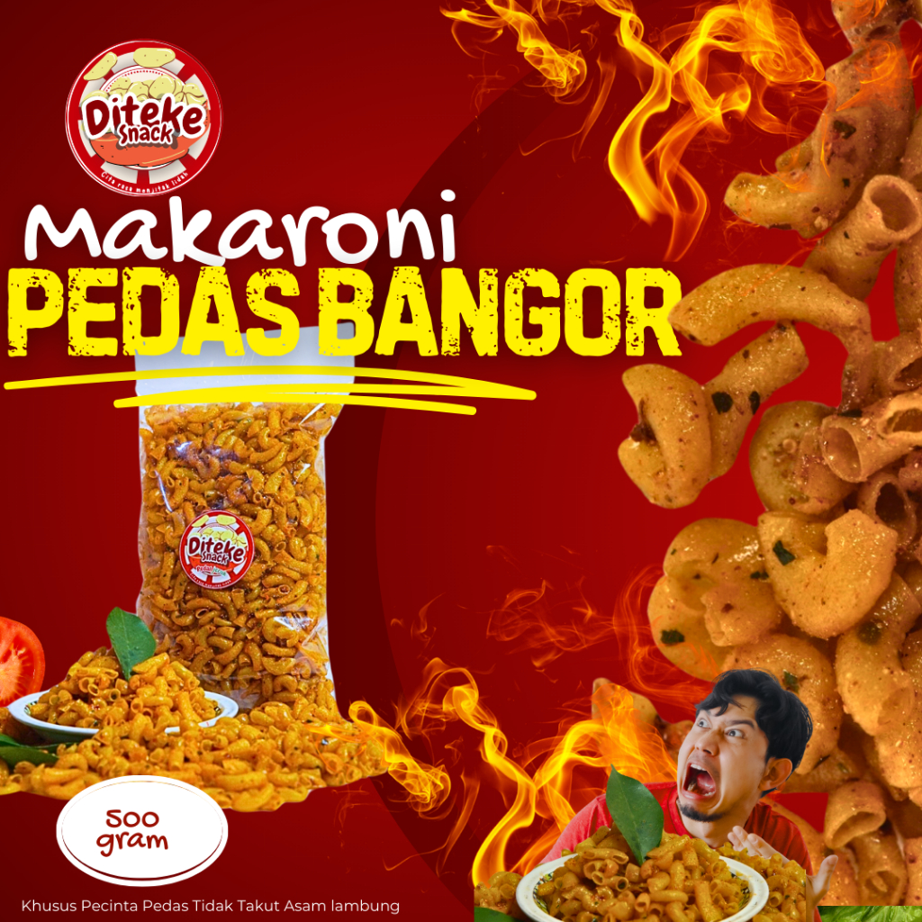 

Makaroni Diteke Snack Pedas 500 Gram