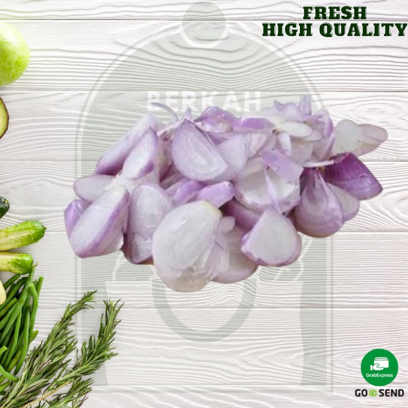 

Bawang merah kupas iris segar - 250gr Berkahprempah