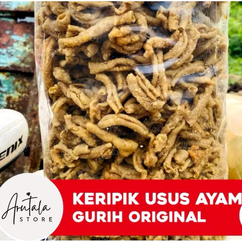 

keripik usus aam ori pedas daun jeruk 100 gram 500 cm gram