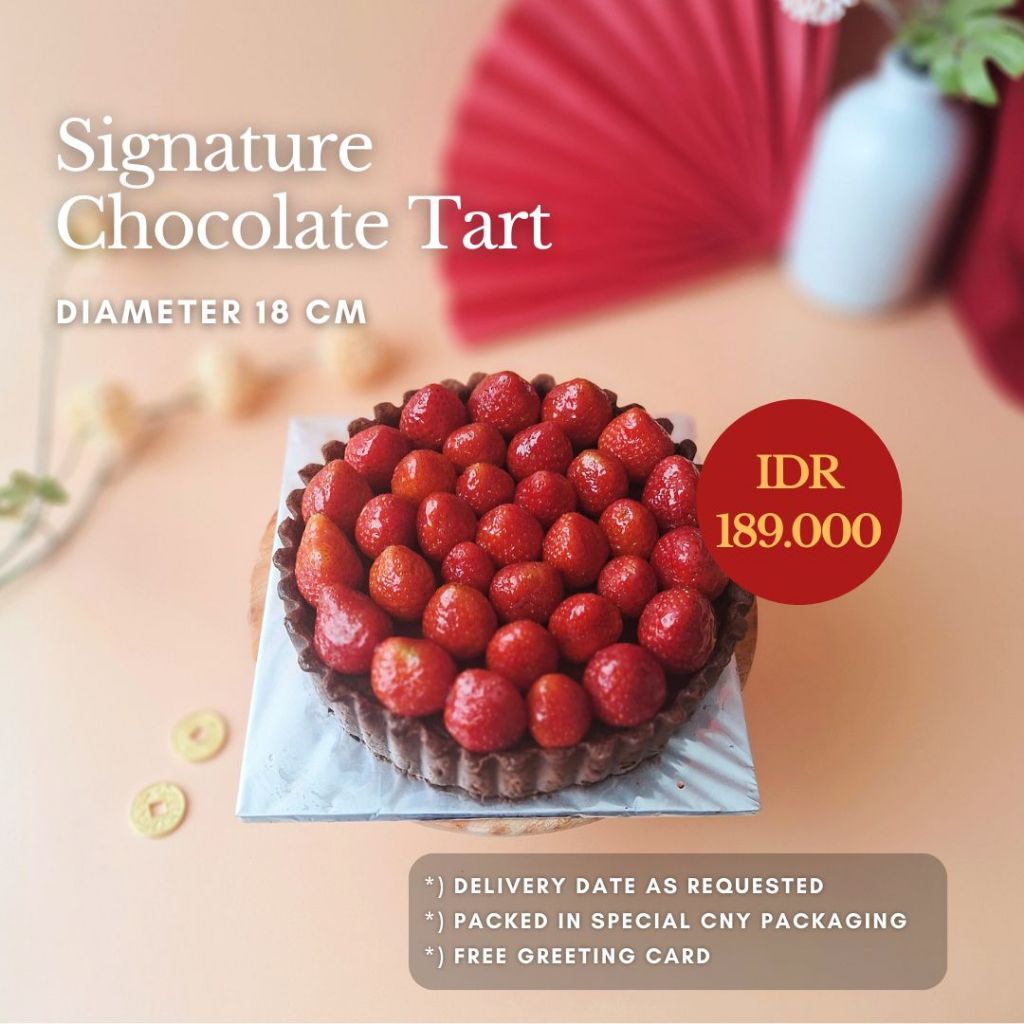 CNY Hampers IMLEK / PARSEL Sincia / Lunar Parcel - Chocolate Tart Full Strawberry