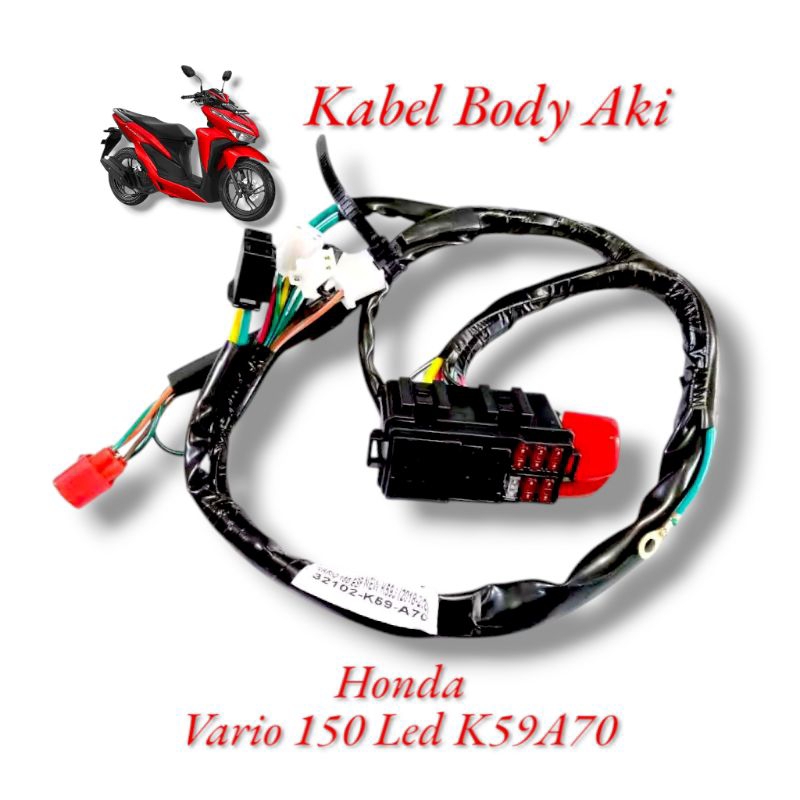 kabel aki honda vario 150 led k59-A70 fullset rumah box sikring  2018-2022
