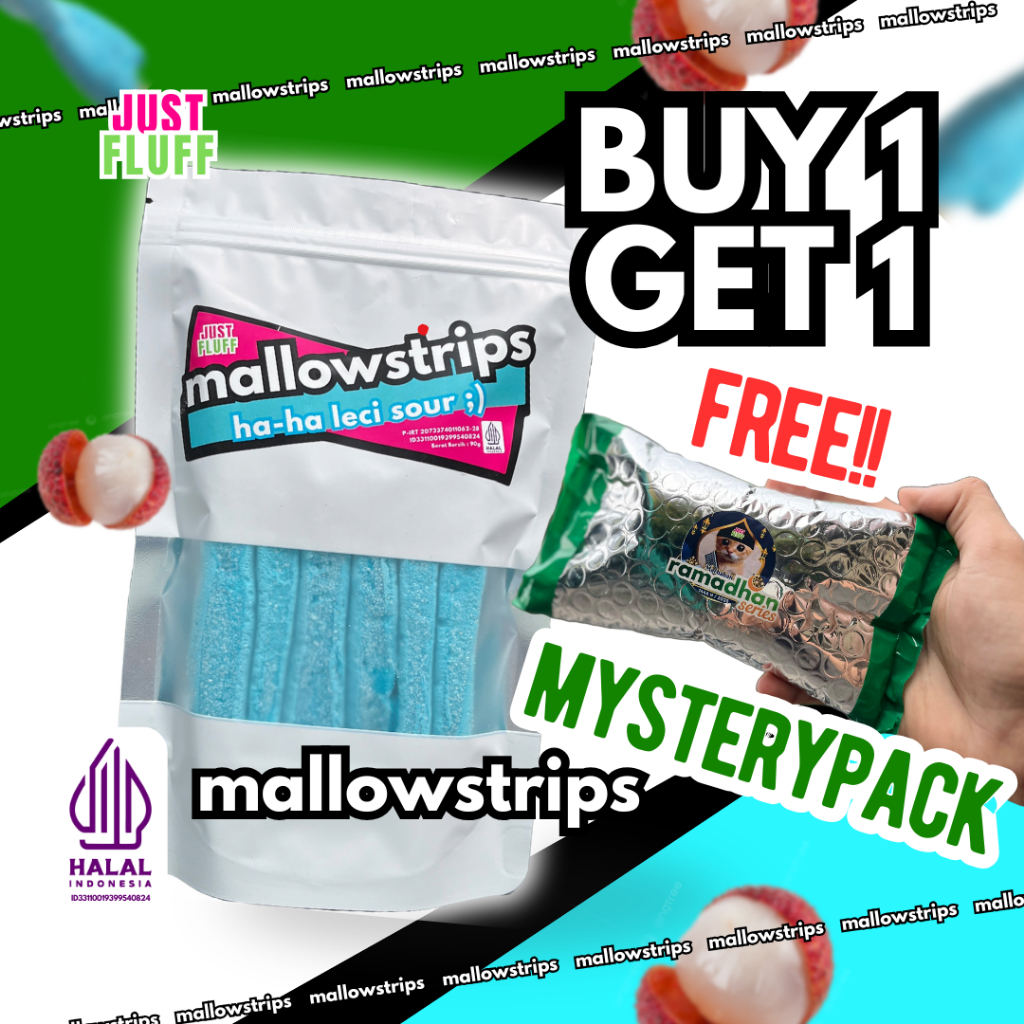 

[BUY 1 GET 1] MALLOWSTRIPS + MYSTERY PACK MARSHMALLOW JUSTFLUFF [HALAL]