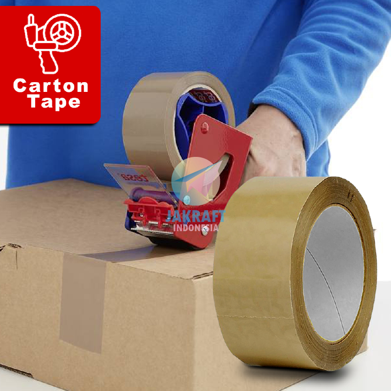

(1 Roll) Lakban OPP INOKI Cokelat Coklat 2" Inch 45 mm x 90 Yards I-nOki Pack Tan Brown Adhesive Tape Setara Daimaru Versi Ekonomis