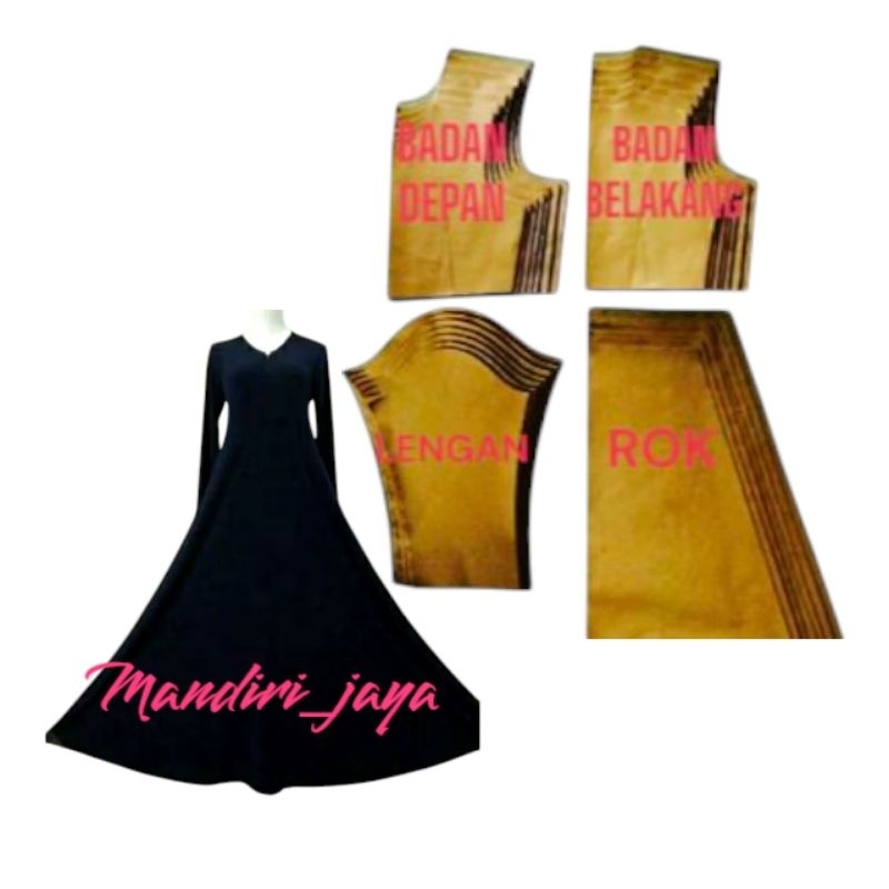 POLA GAMIS PAYUNG INSTANT