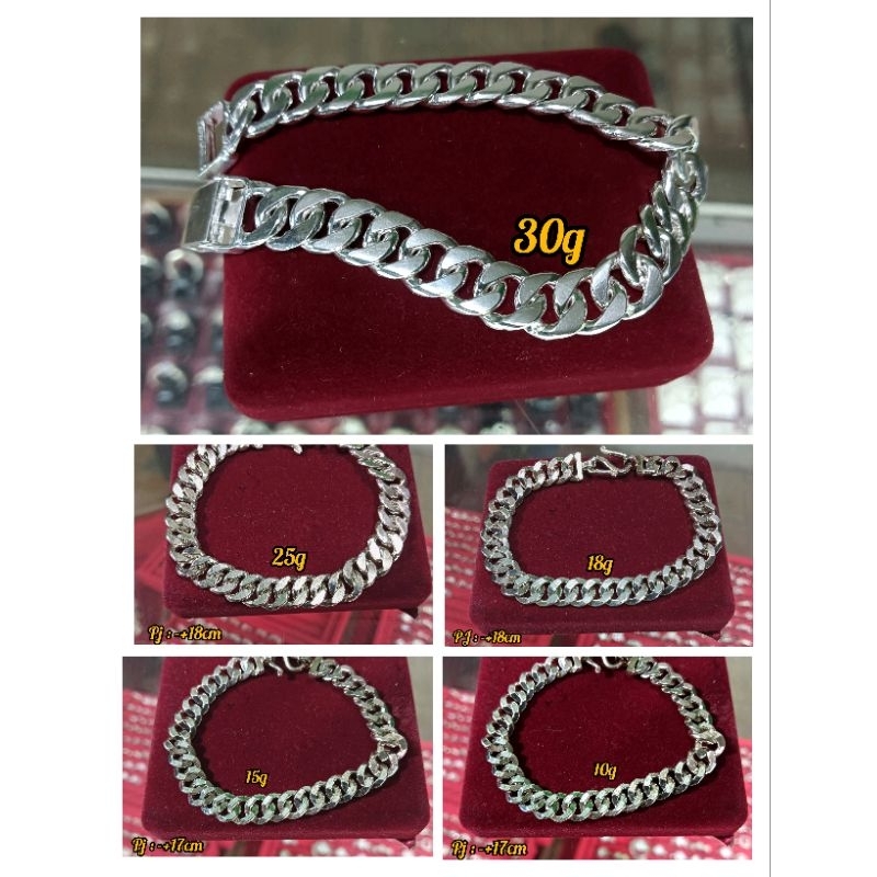 Gelang Sisik Naga Perak Dewasa