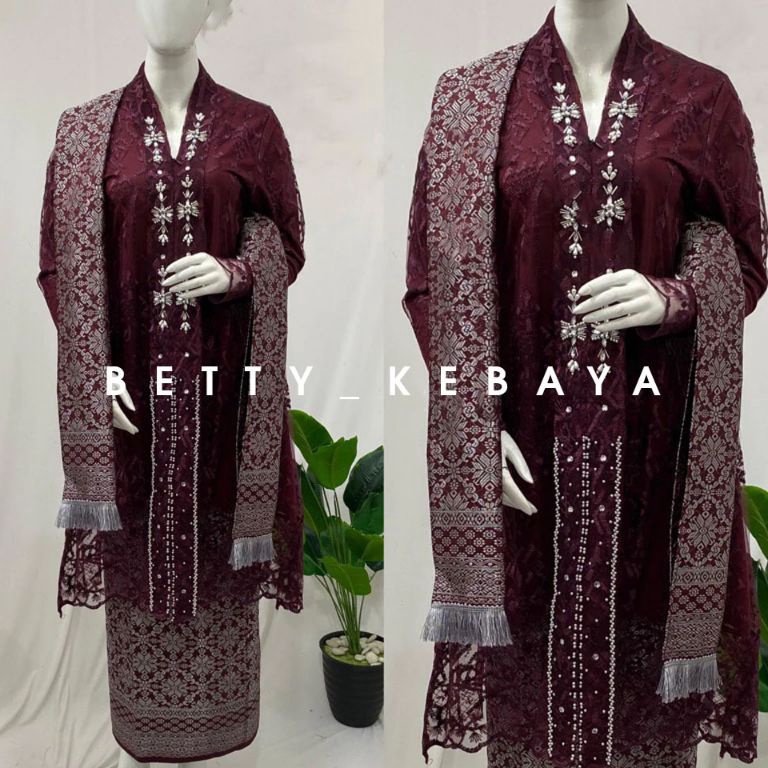 KODE K92S FREE HIJAB SET KEBAYA SONGKET SELENDANG V KARTINI BY BETTY KEBAYA  KEBAYA JUMBO LD 13  KEB
