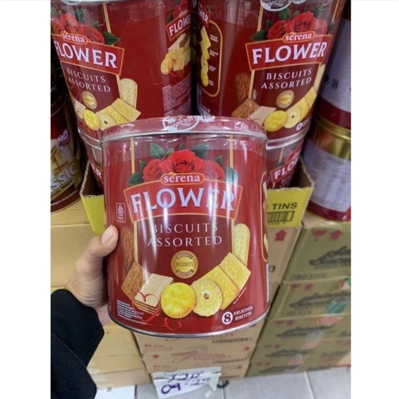 

Khong Guan Serena Flower Biscuits Assorted Tins 500 gr