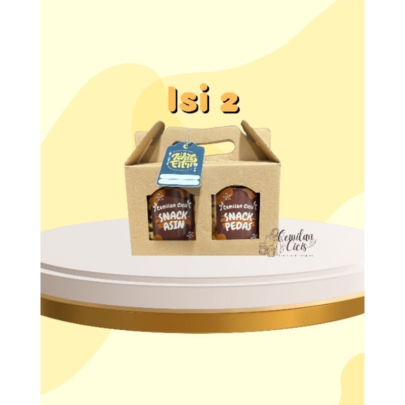 

HAMPERS SNACK MAKANAN RINGAN ISI 2 (LEBARAN / BIRTHDAY / SYUKURAN / GIFT)