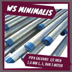 PIPA GALVANIS ½ INCH, 1,6MM, 1, 2, DAN 3 METER, PIPA BULAT, PIPA BESI, PIPA AIR SERBAGUNA