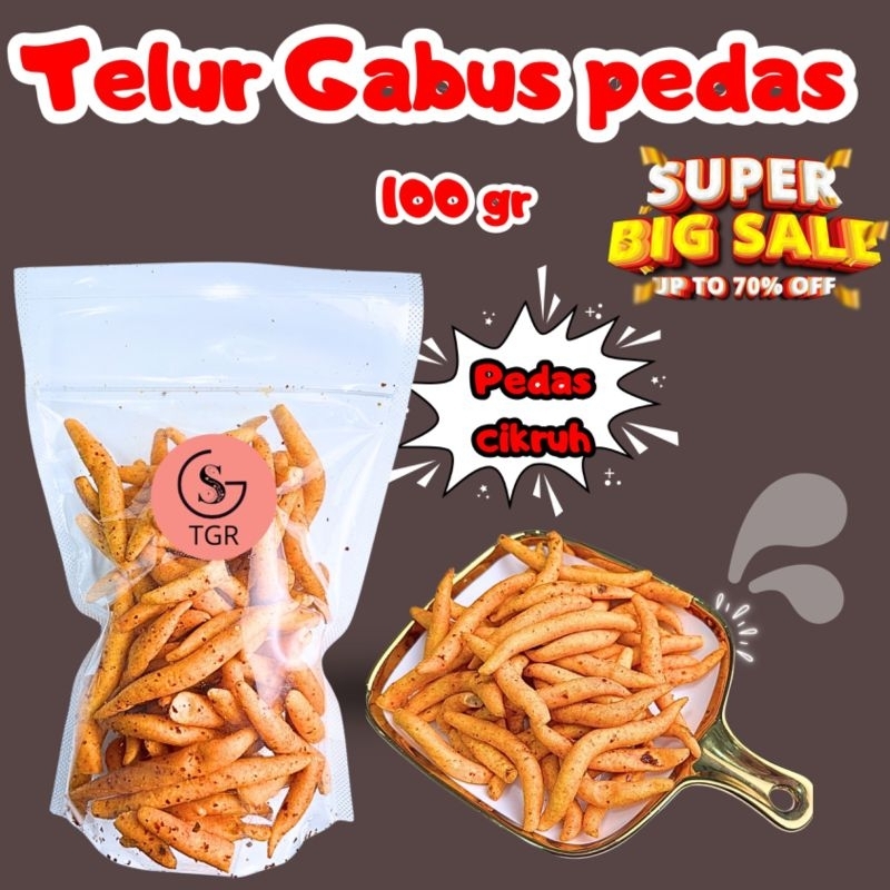 

TELUR GABUS PEDAS 100GR CEMILAN PEDAS