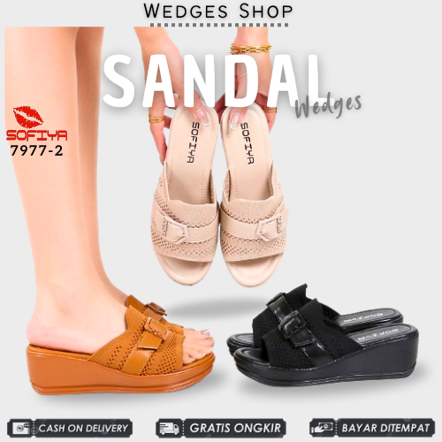 SOFIYA 7977-2 - Sandal Wedges Wanita Import Sofiya Terbaru Termurah / Wedges Sofiya Import / Wedges 