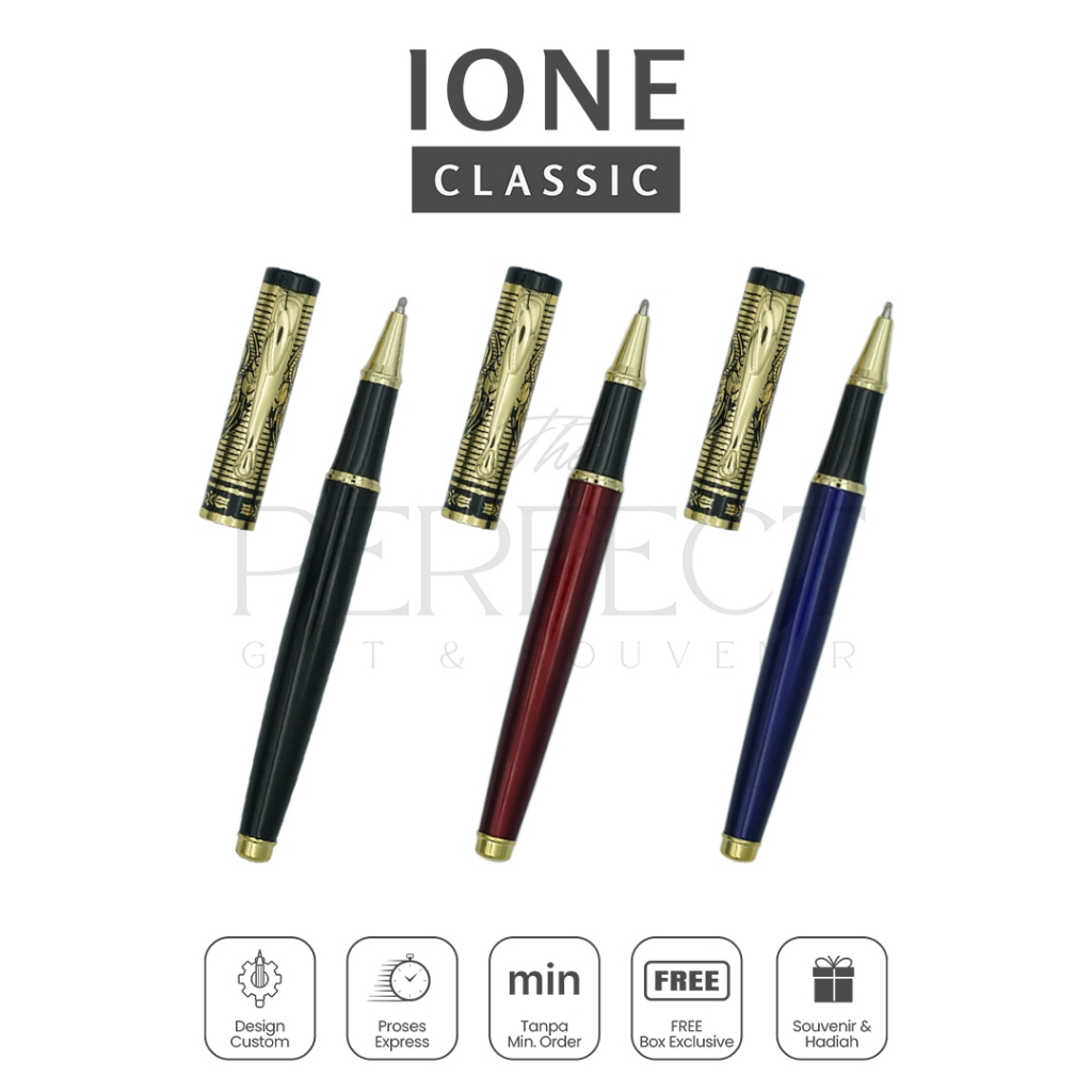 

Ione Classic Pen Rollerball Free Box Custom Grafir Exclusive Promosi Gift Kado Souvenir